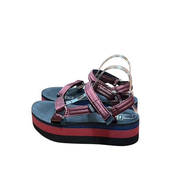 Teva Shoes - Teva Opening Ceremony Womens Platform Sandals Red & Blue  Adjustable Size 10